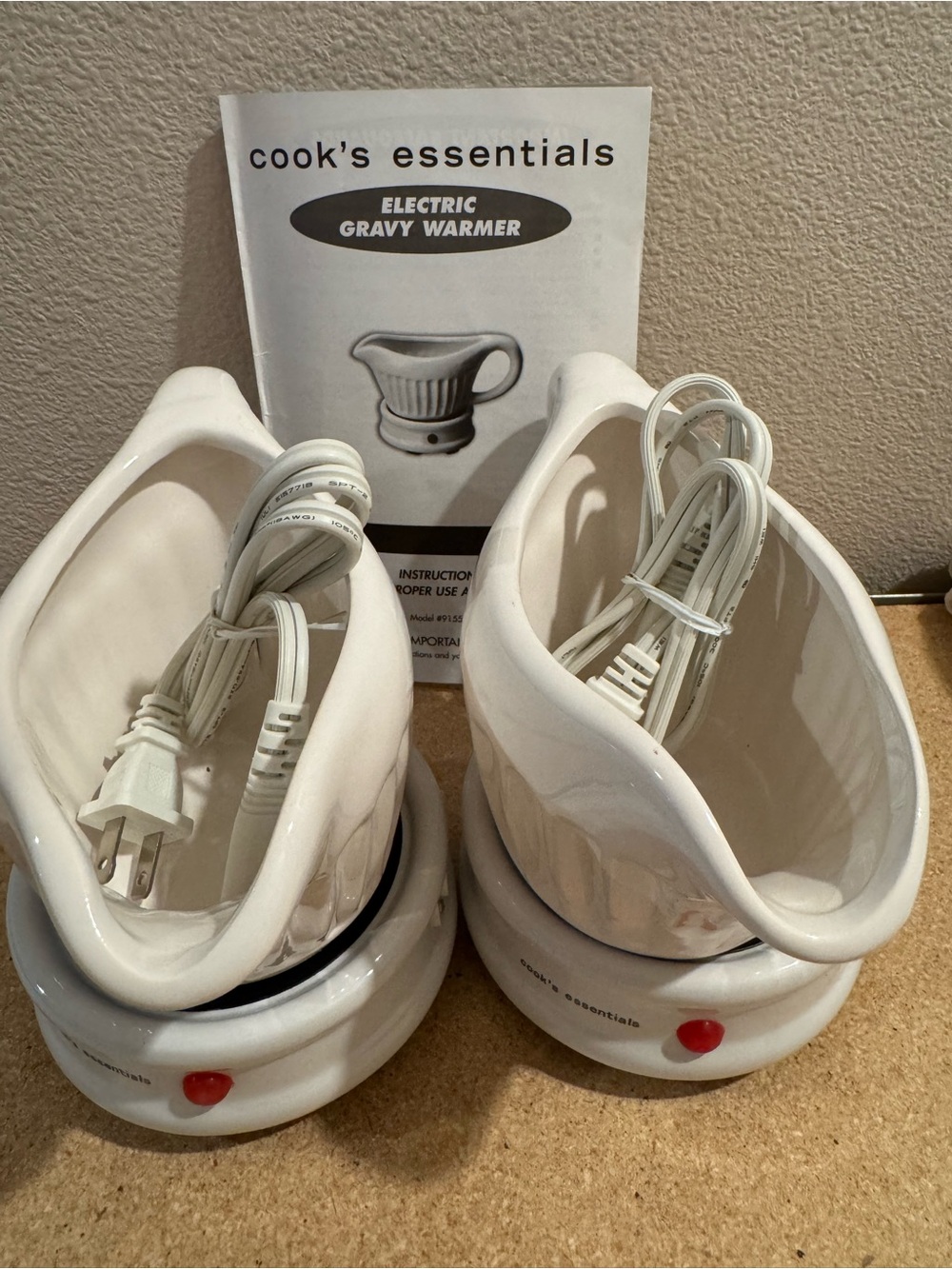 COOK'S Essentials White Electric Gravy Warmer - Set of 2